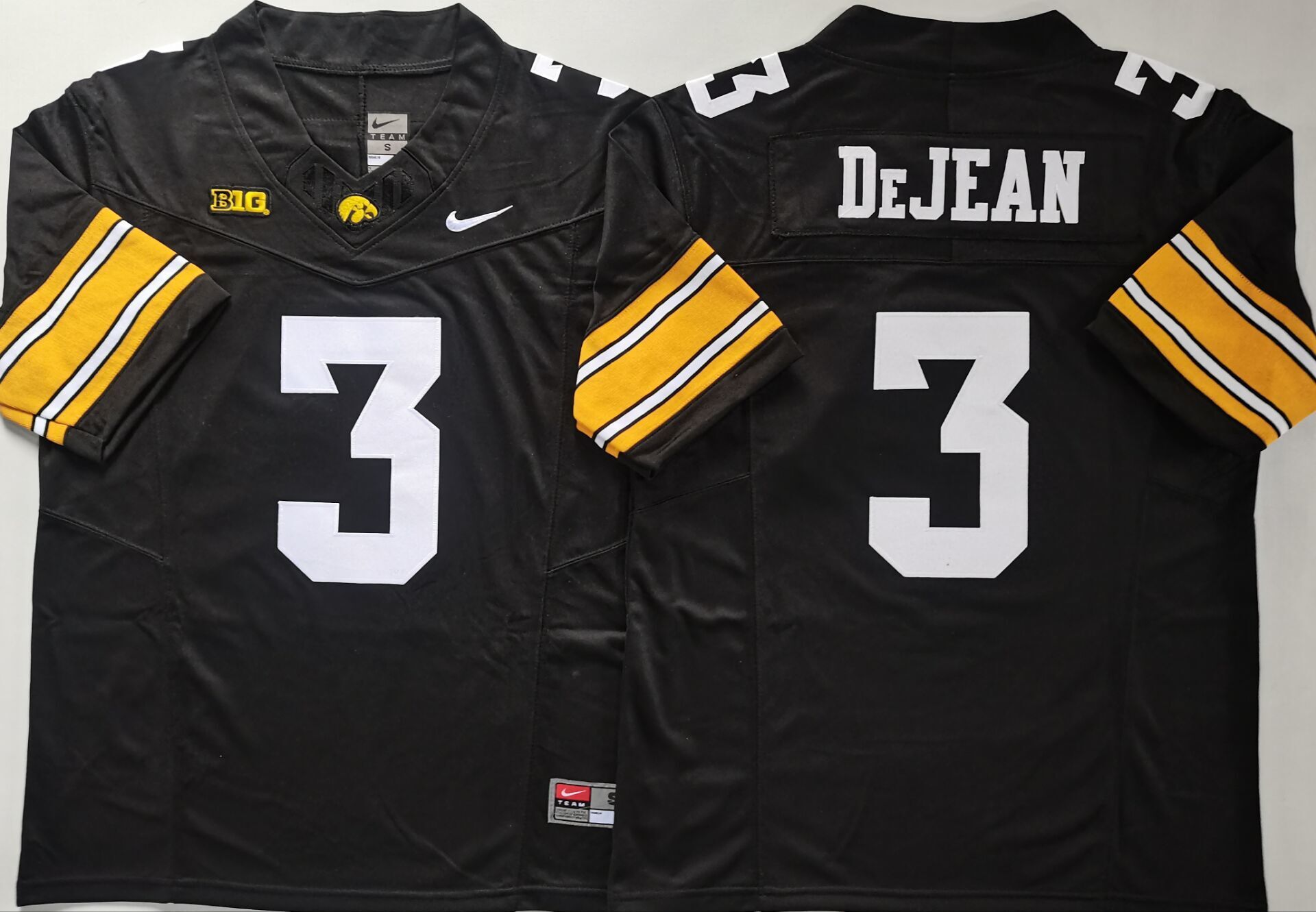Men's Iowa Hawkeyes Cooper DeJean #3 Black Player Jersey