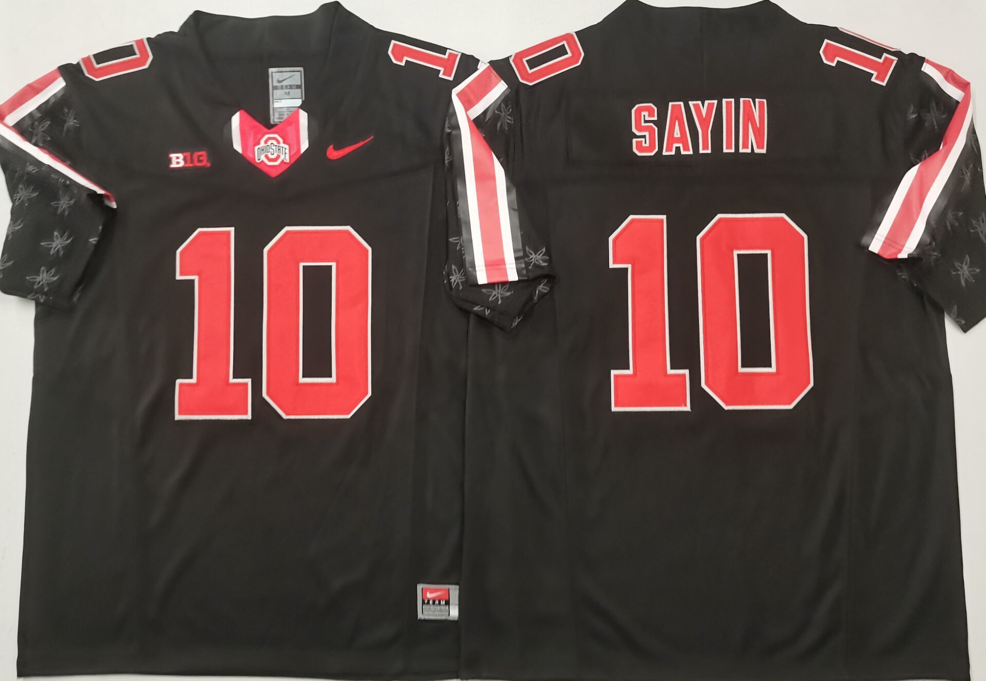 Men's Ohio State Buckeyes Julian Sayin #10 Black Player Game Jersey