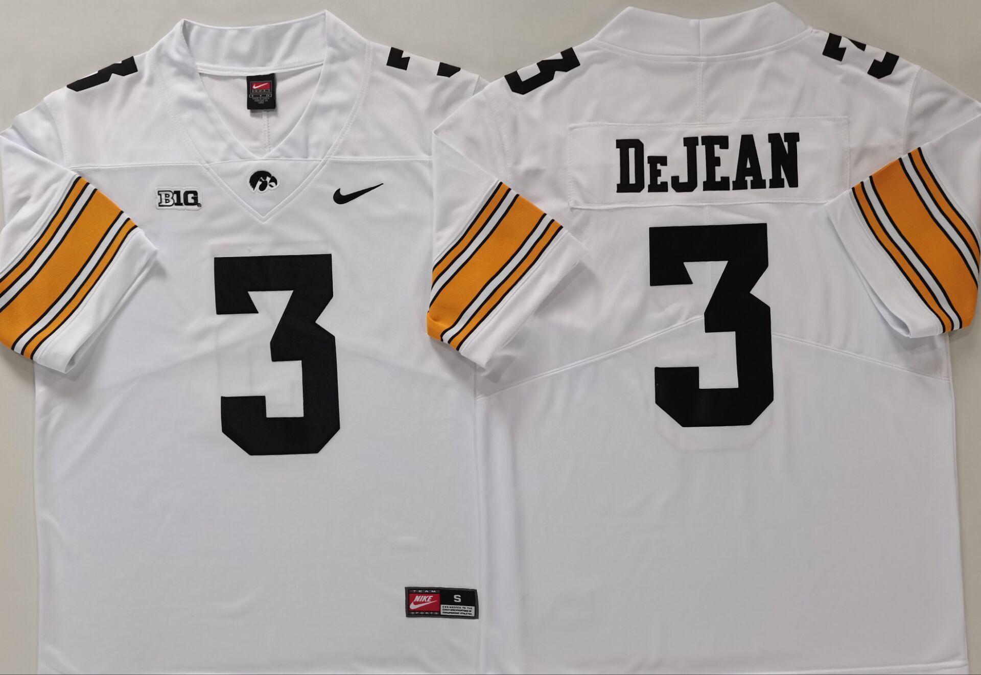 Men's Iowa Hawkeyes Cooper DeJean #3 White Player Game Jersey