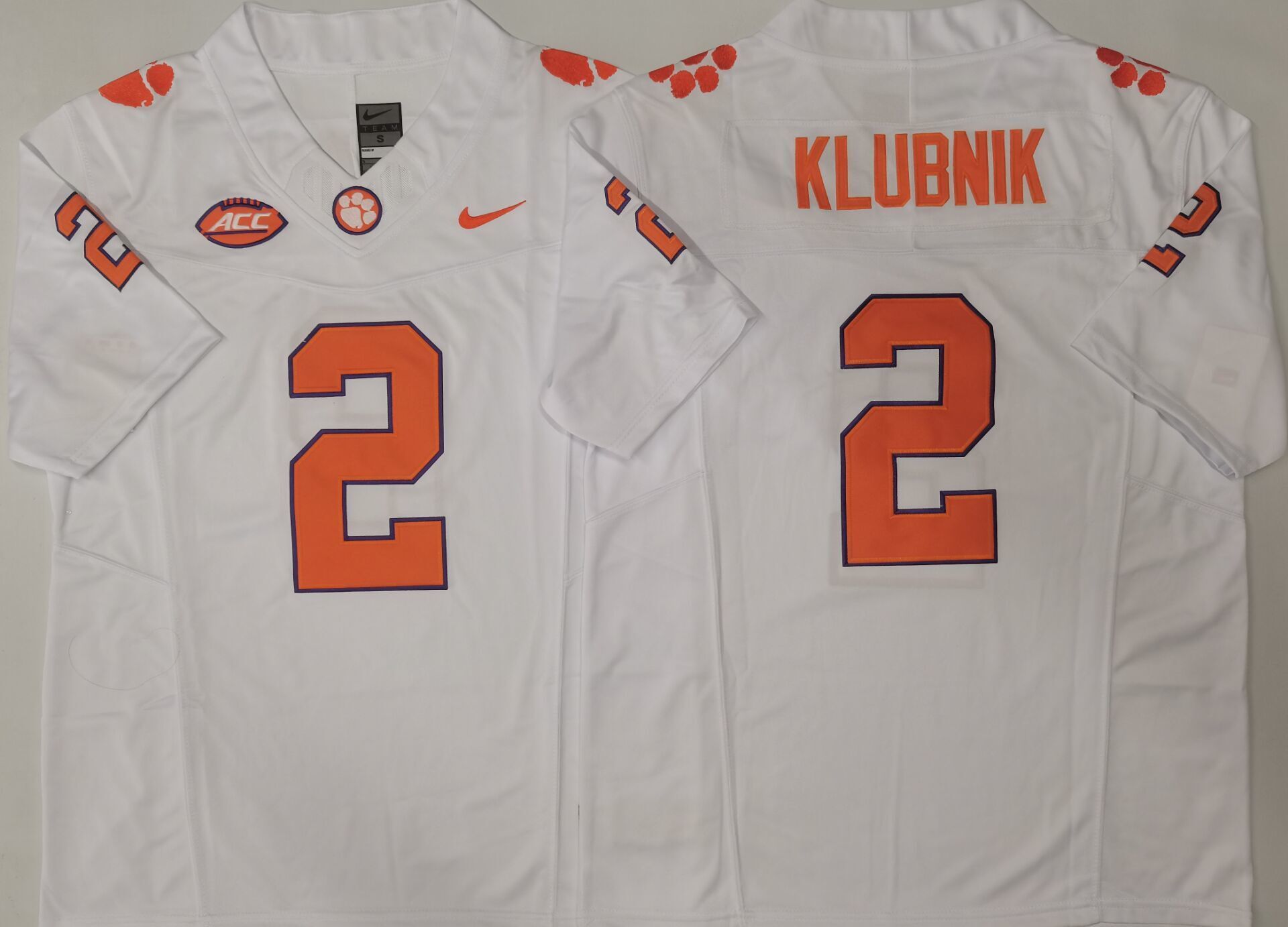 Men's Clemson Tigers Cade Klubnik #2 White Player Jersey