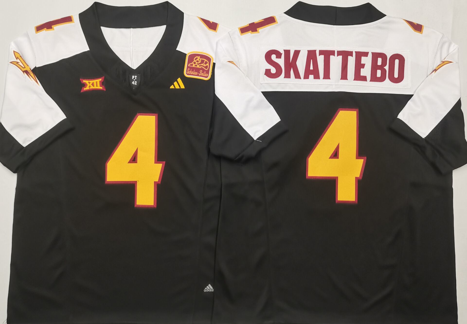 Men's Arizona State Sun Devils Cameron Skattebo #4 Black Game Jersey