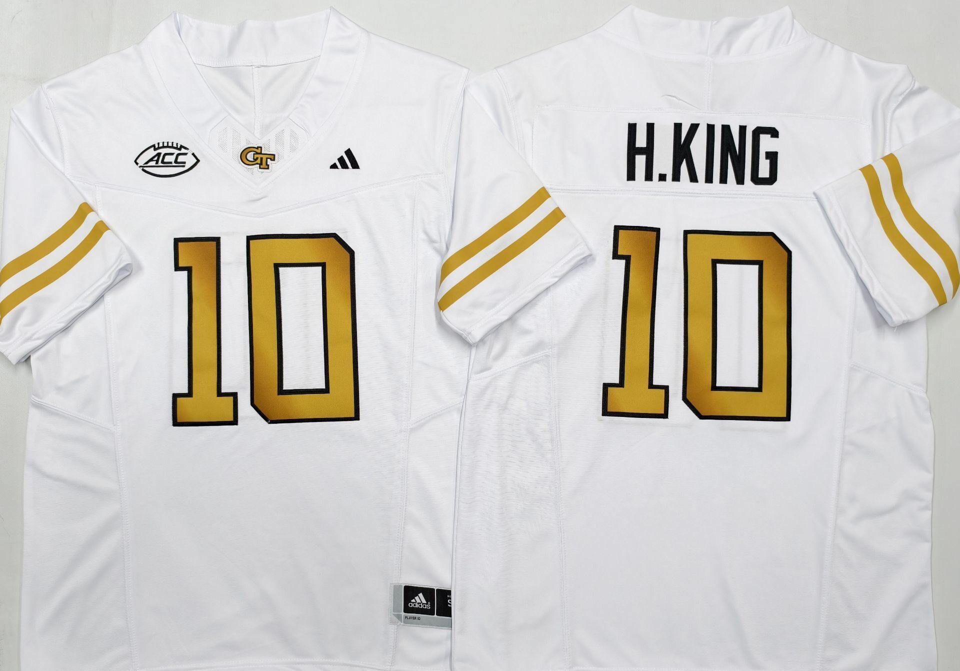 Men's Georgia Tech Football Haynes King #10 White Player Jersey