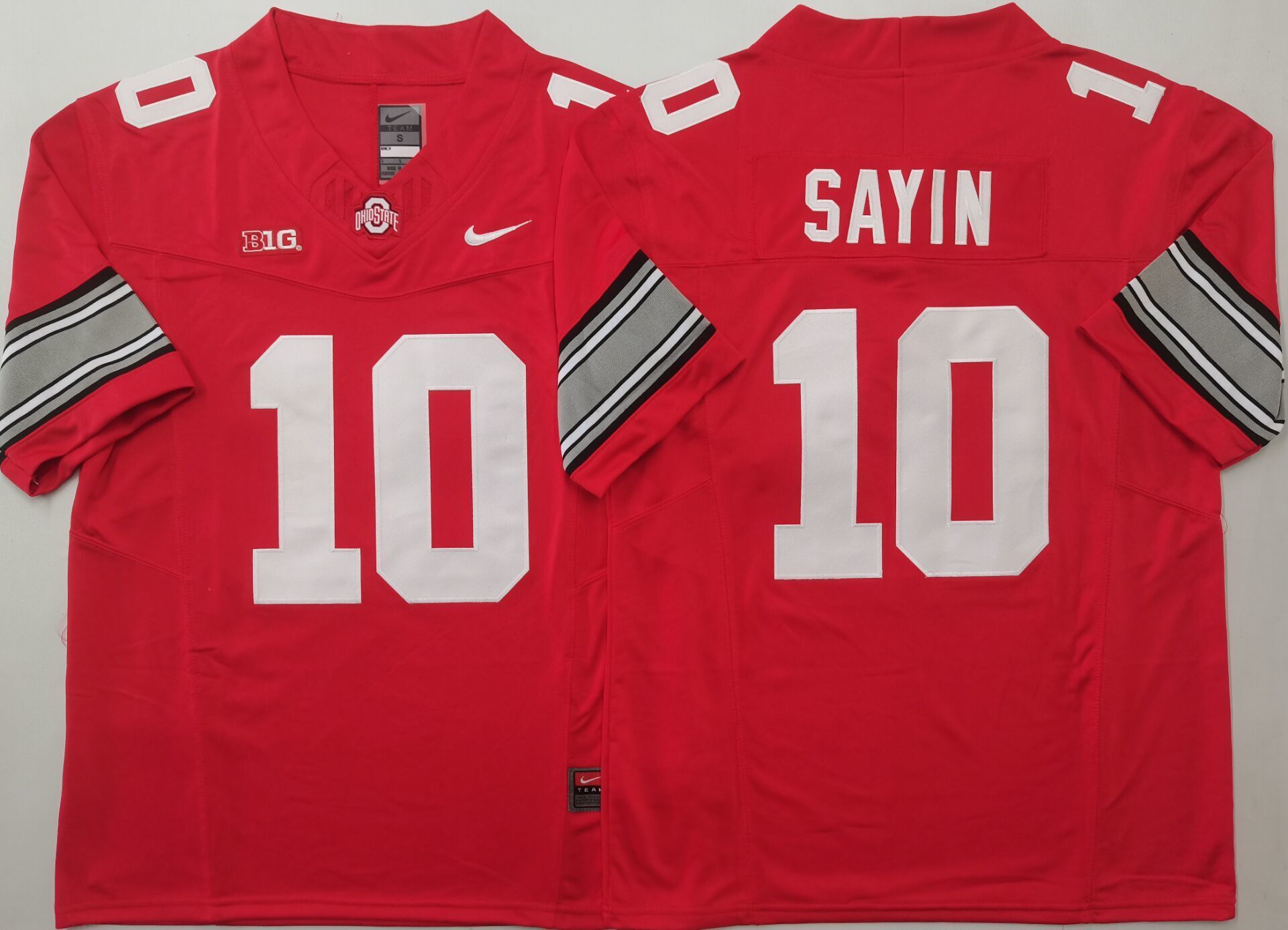 Men's Ohio State Buckeyes Julian Sayin #10 Red Player Jersey