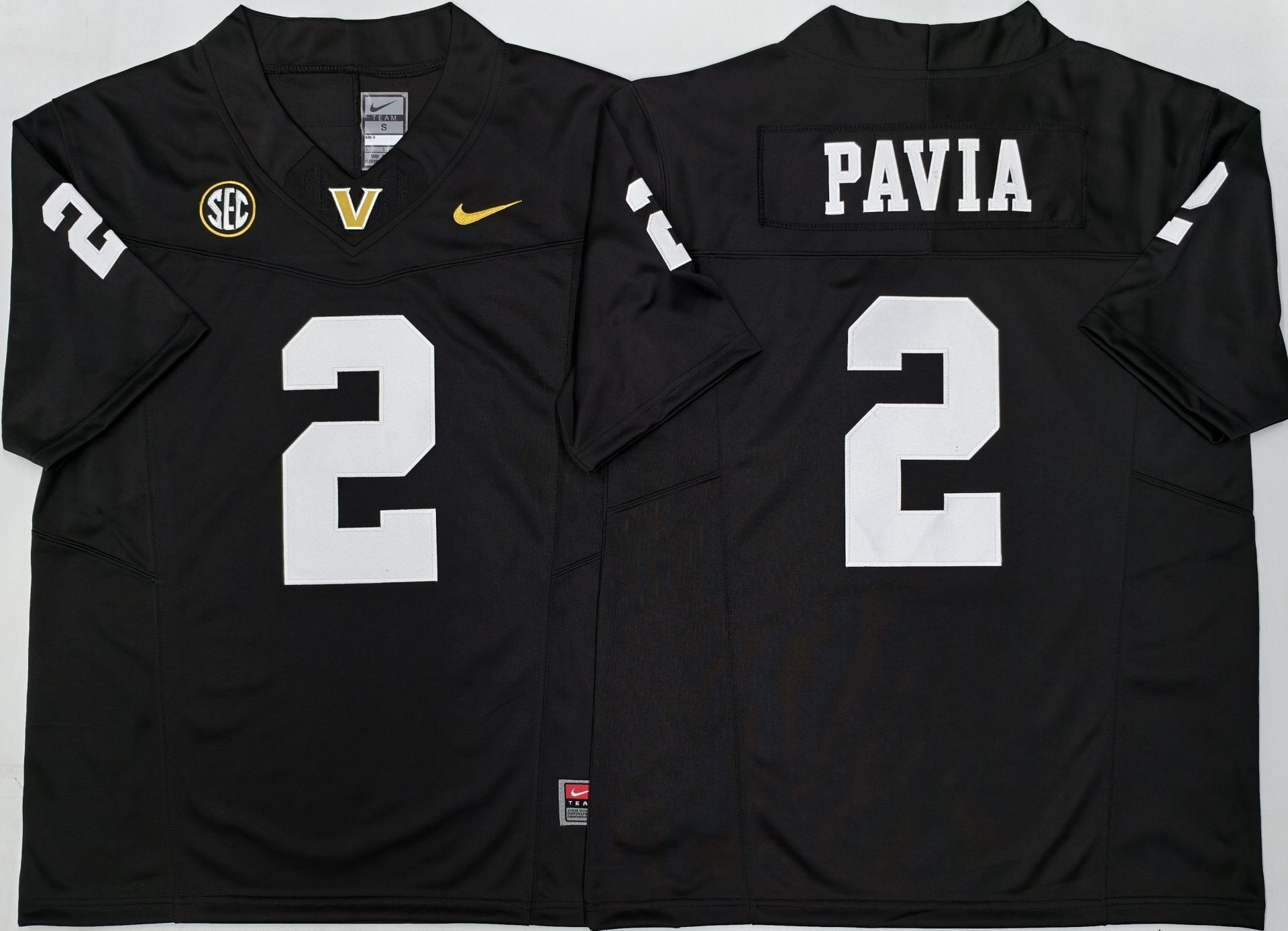 Men's Vanderbilt Commodores Diego Pavia #2 Black Player Game Jersey