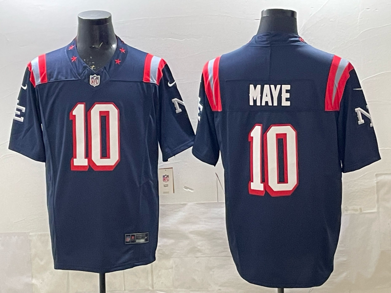 Men's New England Patriots Drake Maye #10 Navy 2025 Rivalries Collection Limited Jersey