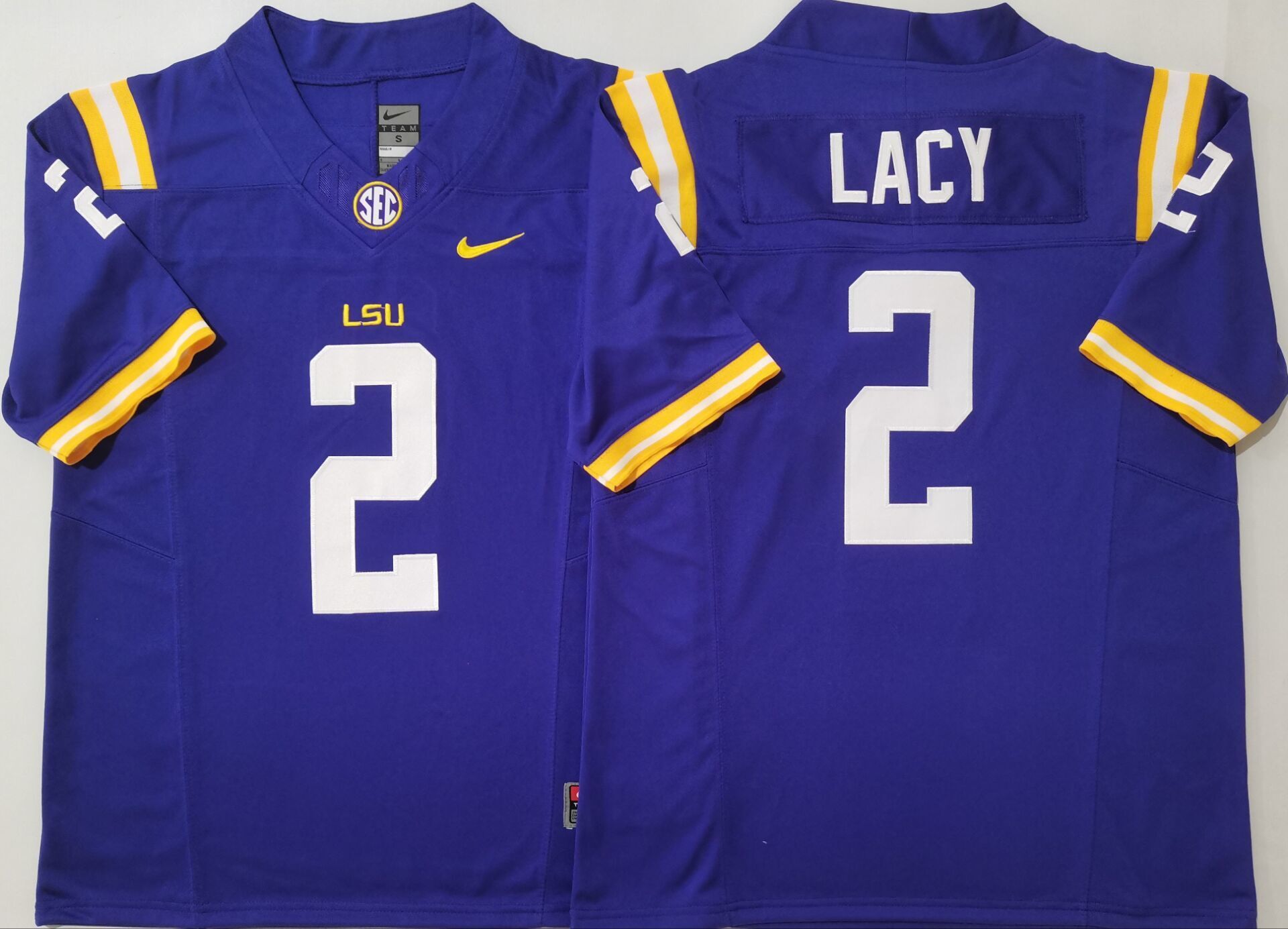 Men's LSU Tigers Kyren Lacy #2 Purple Player Jersey