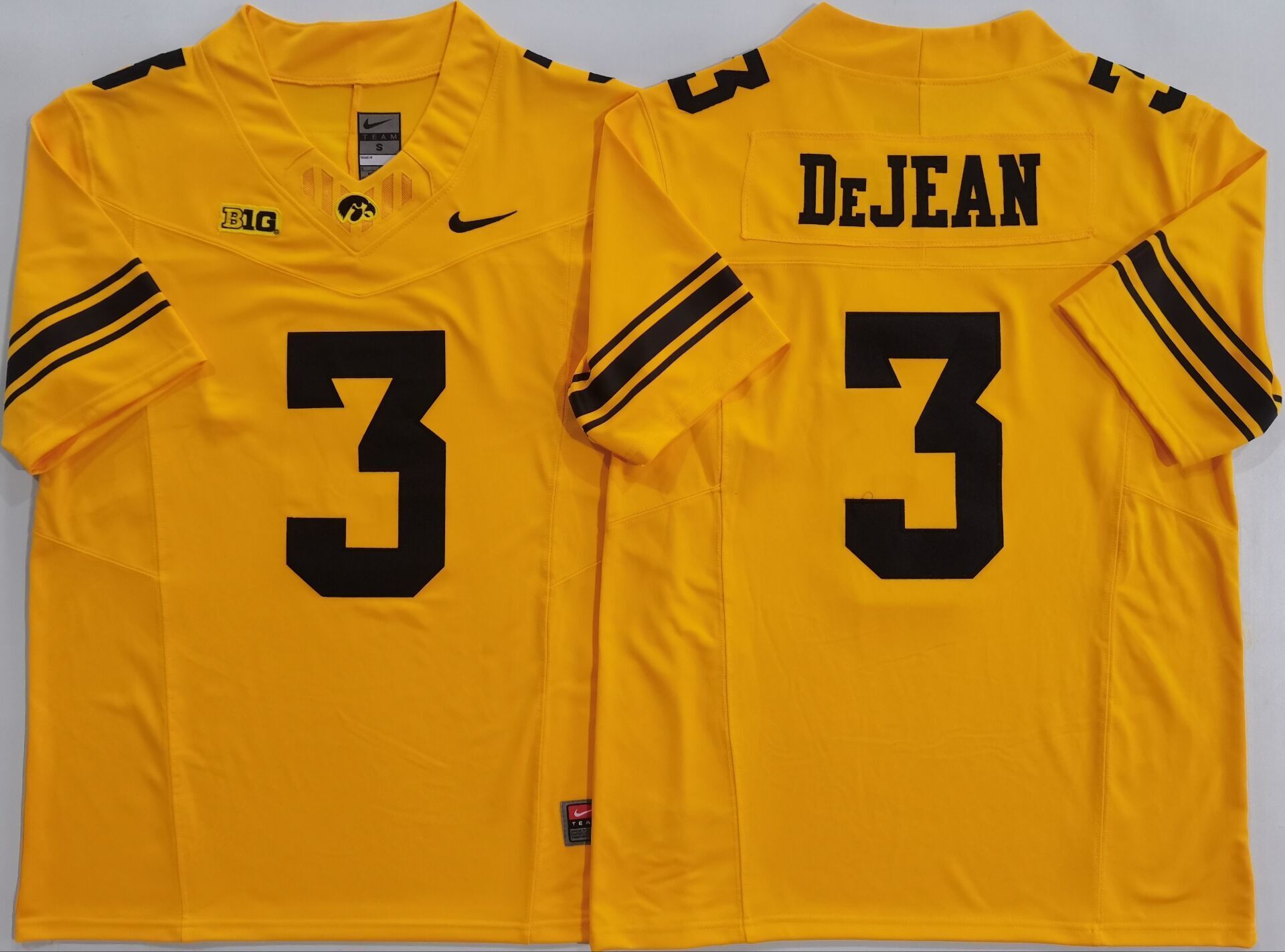 Men's Iowa Hawkeyes Cooper DeJean #3 Yellow Player Jersey