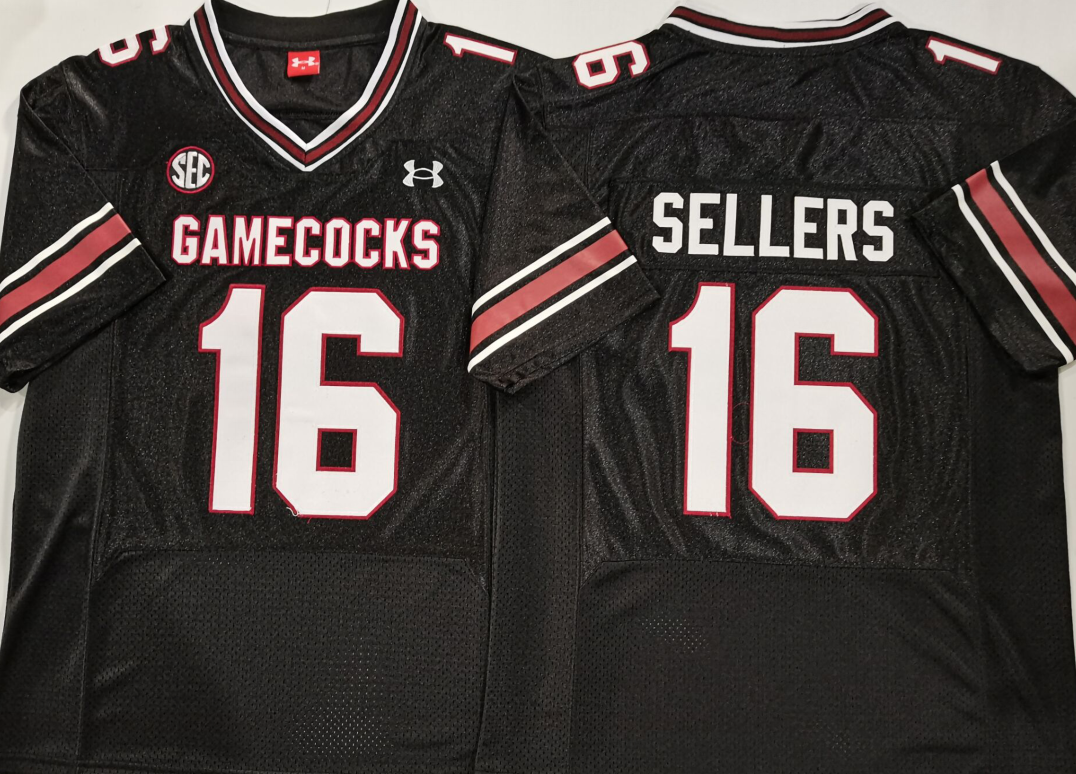 Men's South Carolina Gamecock Lanorris Sellers #16 Black Player Jersey