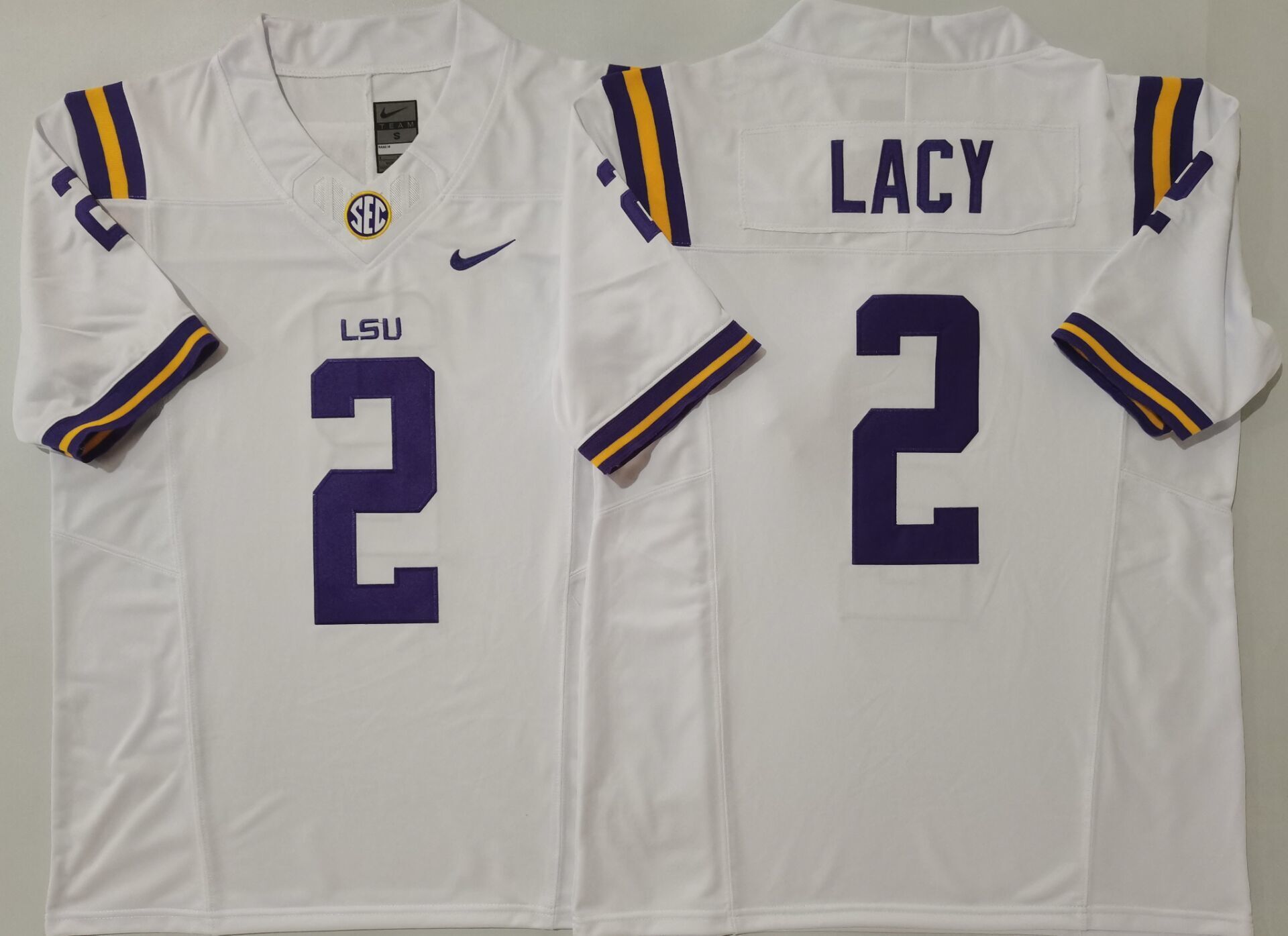 Men's LSU Tigers Kyren Lacy #2 White Player Jersey
