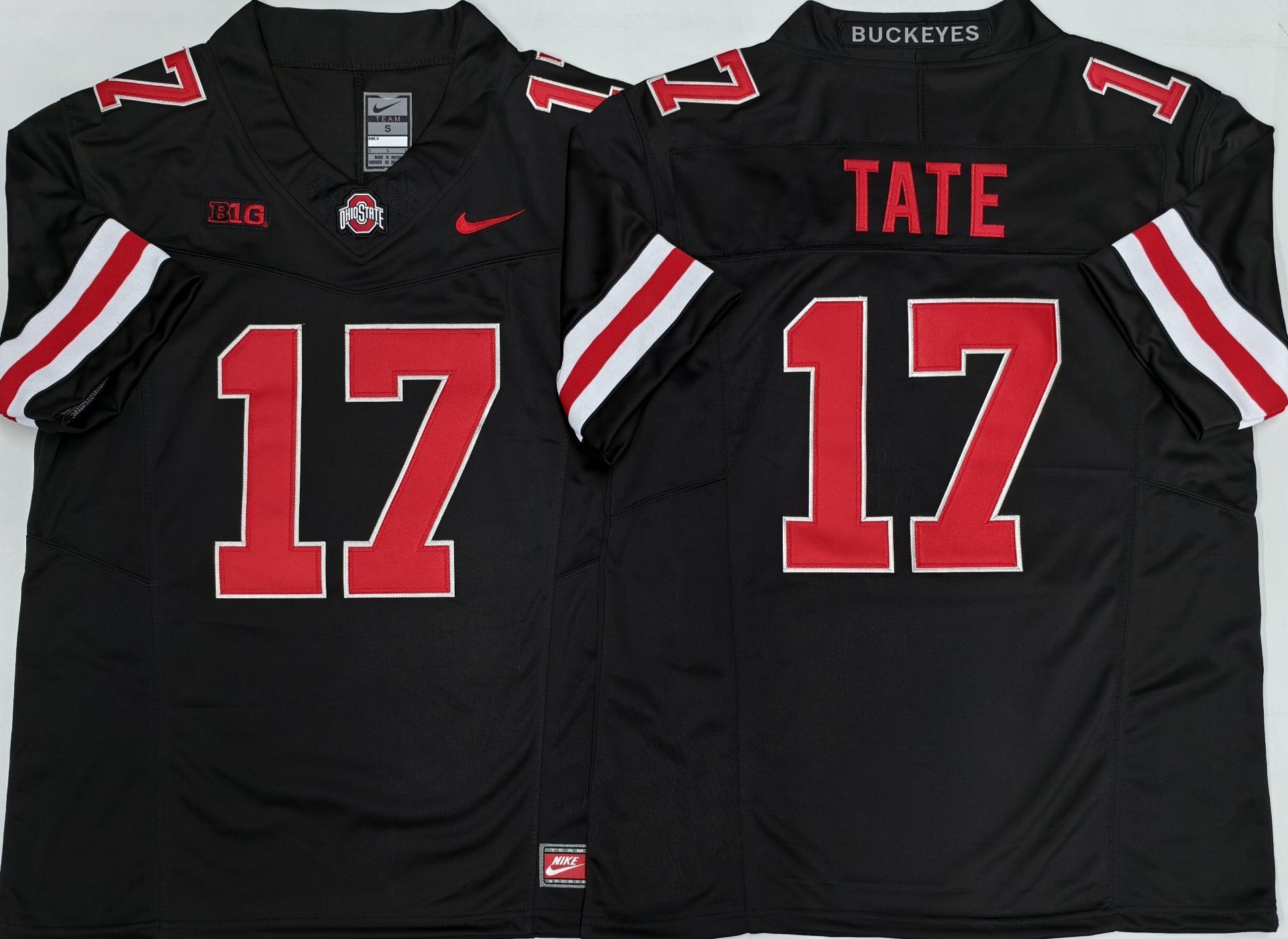 Men's Ohio State Buckeyes Carnell Tate #17 Black Player Game Jersey