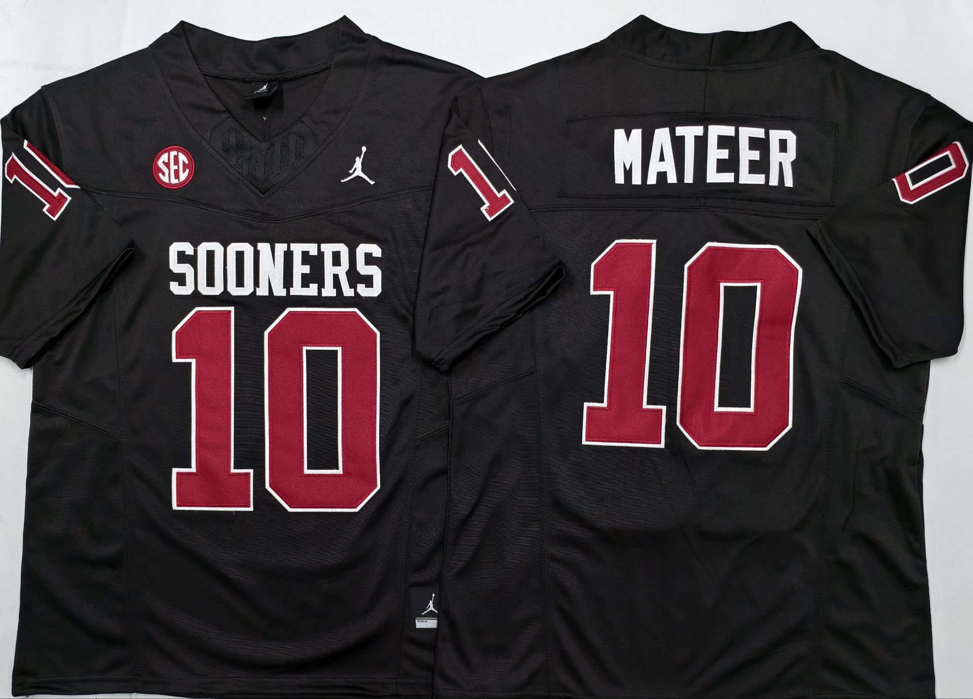 Men's Oklahoma Sooners John Mateer #10 Black Player Jersey