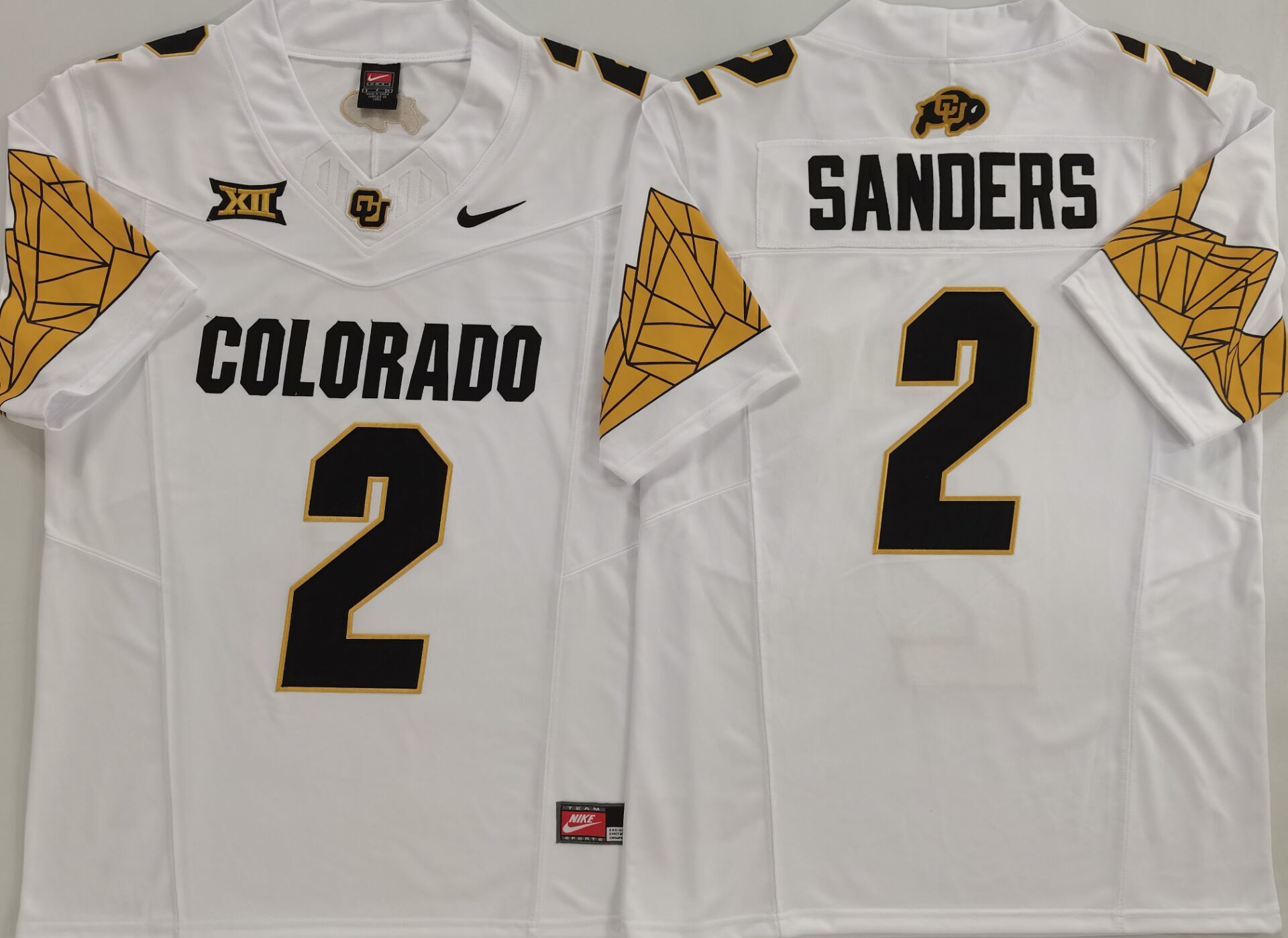 Men's Colorado Buffaloes Shedeur Sanders #2 White Jersey