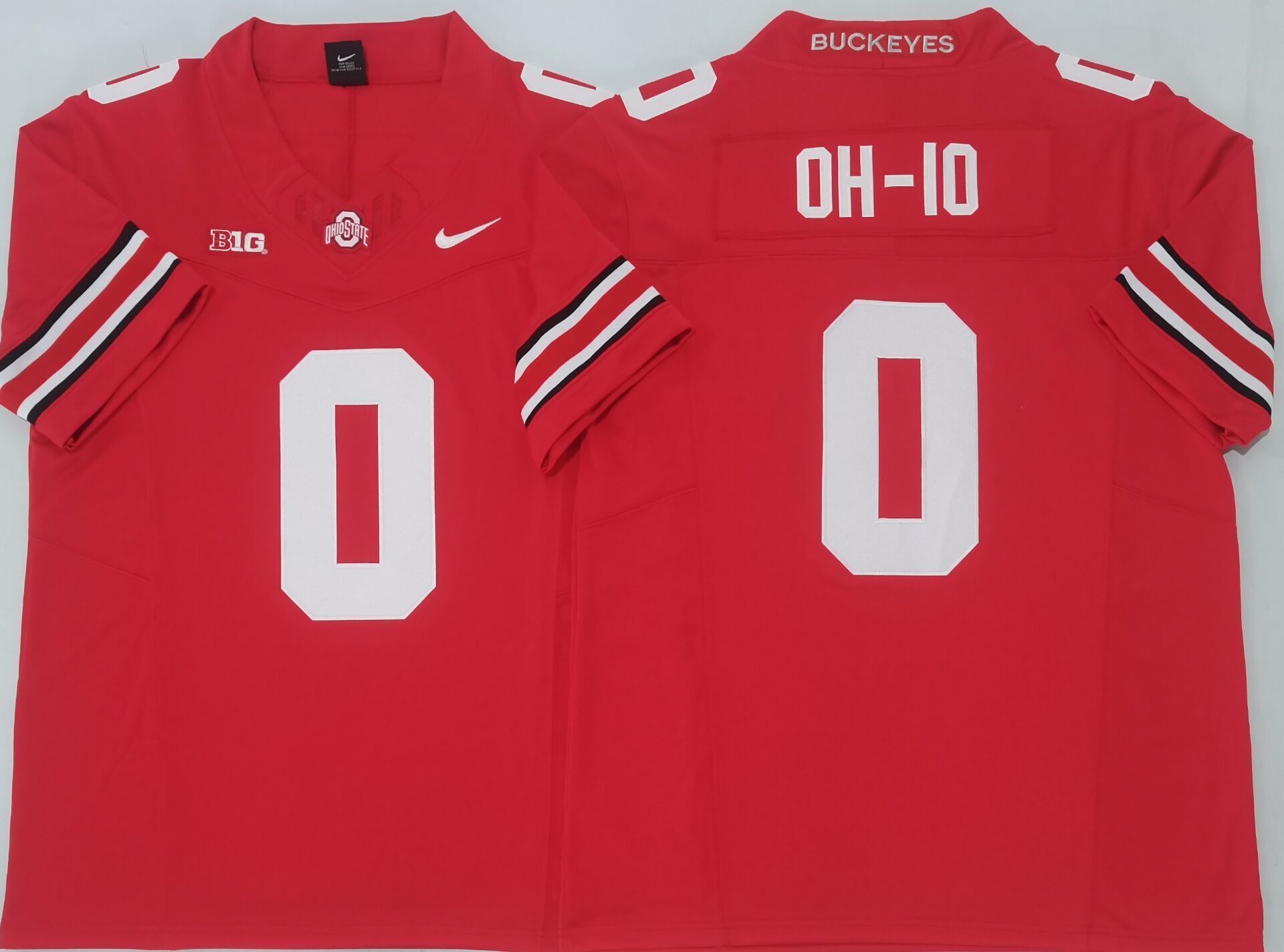 Men's Ohio State Buckeyes OH-10 #0 Red Player Game Jersey