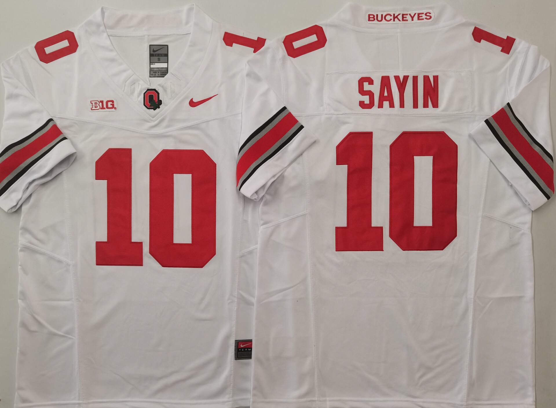 Men's Ohio State Buckeyes Julian Sayin #10 White Player Game Jersey