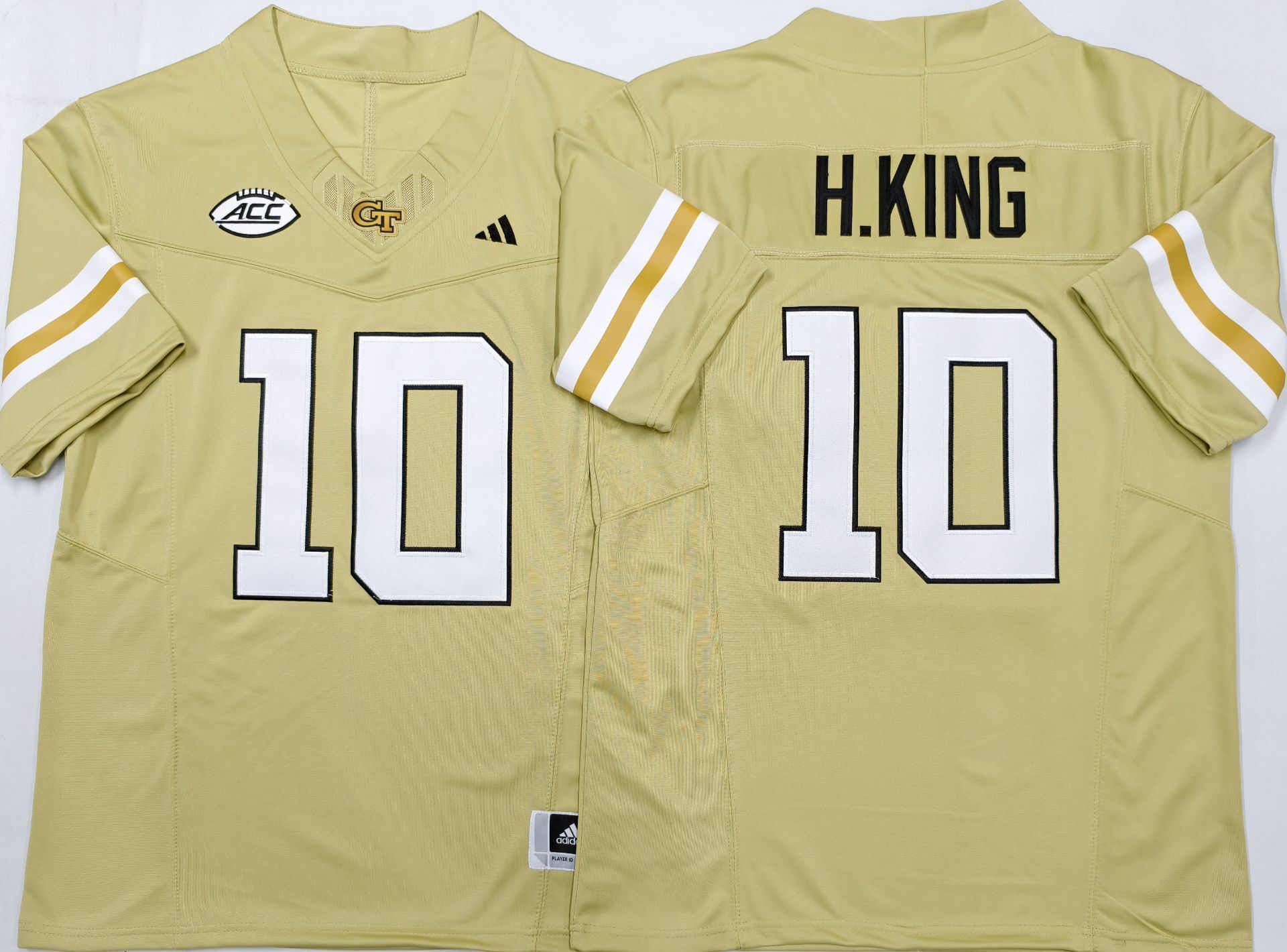 Men's Georgia Tech Football Haynes King #10 Gold Player Jersey