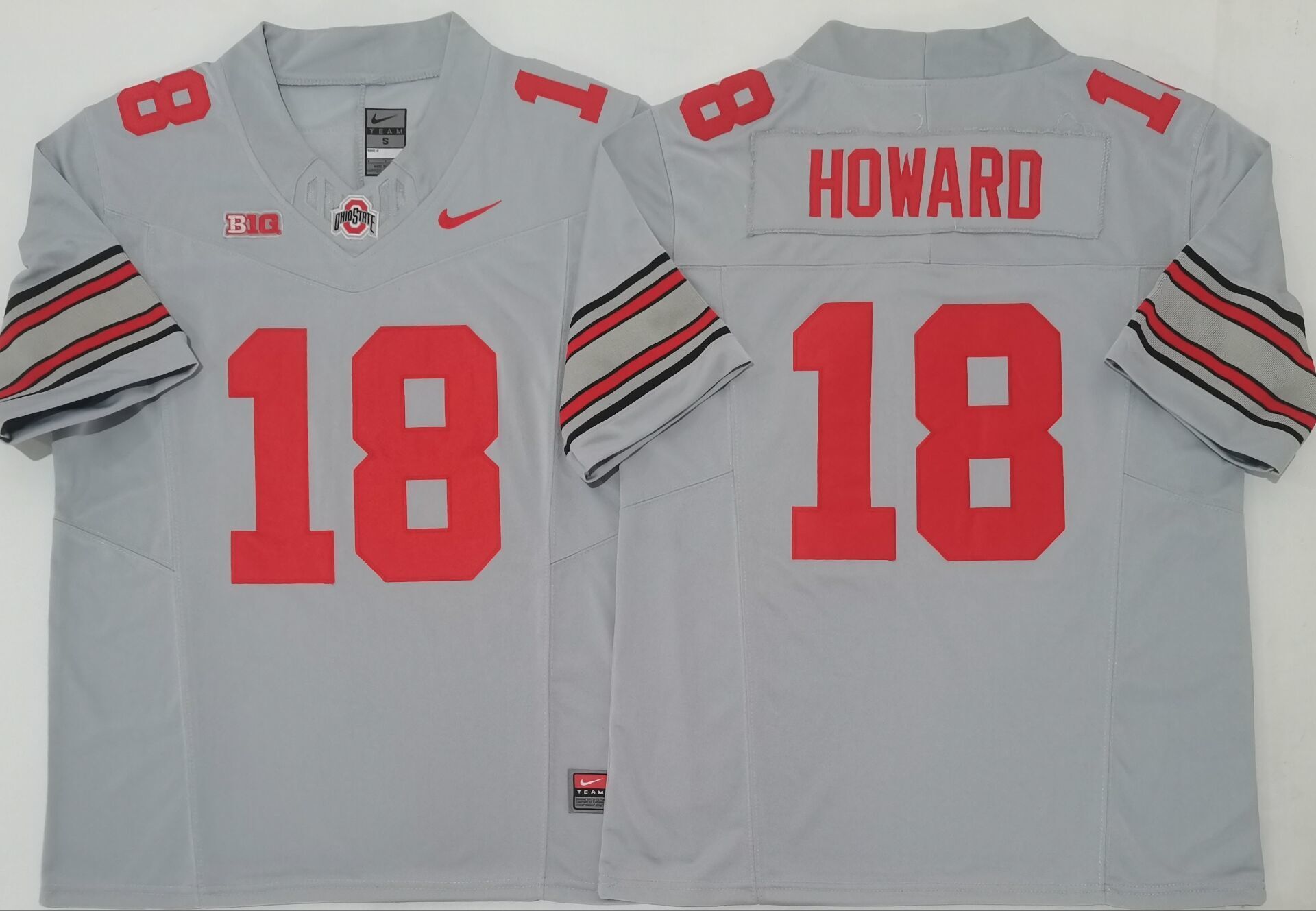 Men's Ohio State Buckeyes Will Howard #18 Gray Player Game Jersey