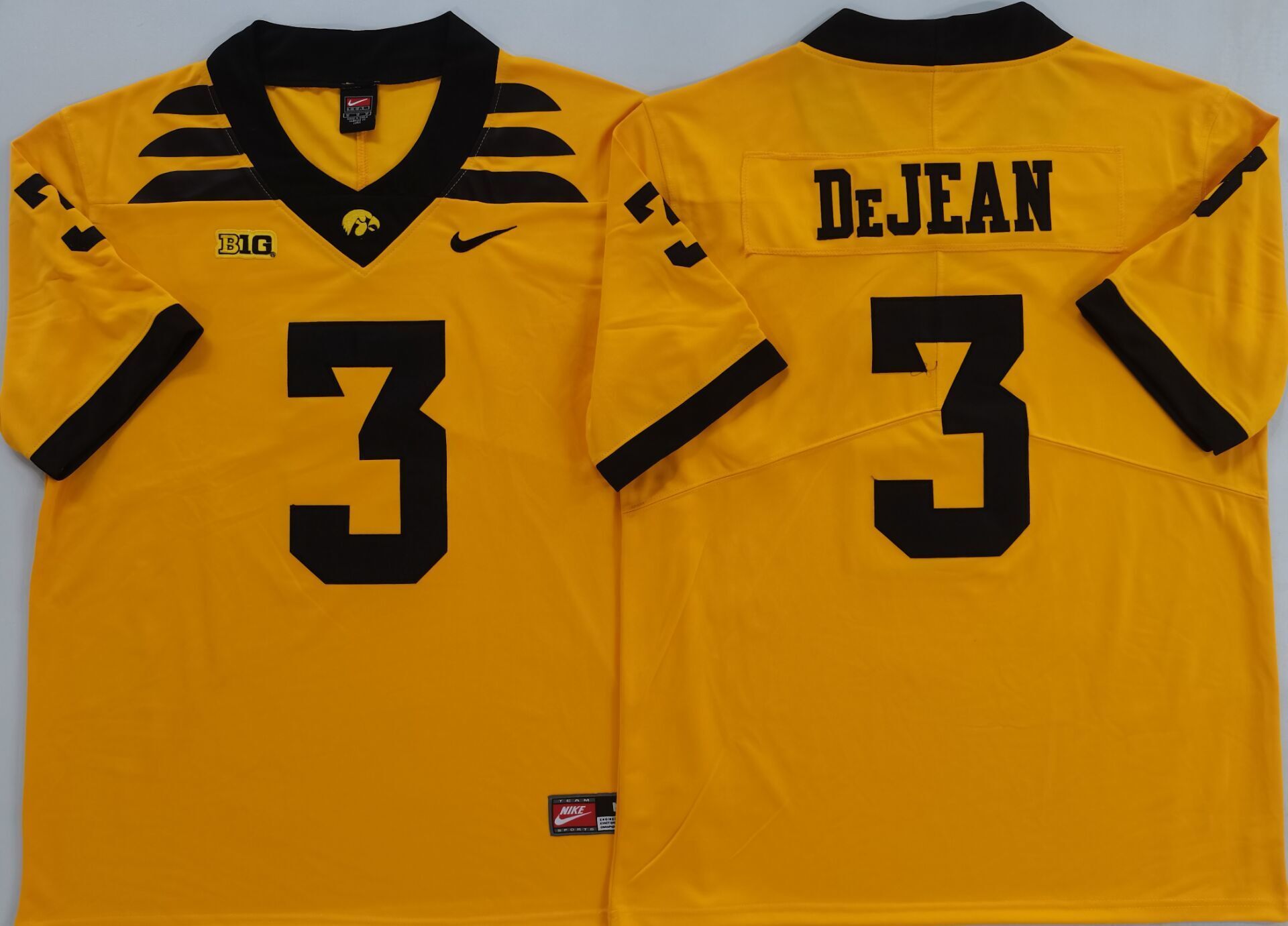 Men's Iowa Hawkeyes Cooper DeJean #3 Yellow Player Game Jersey