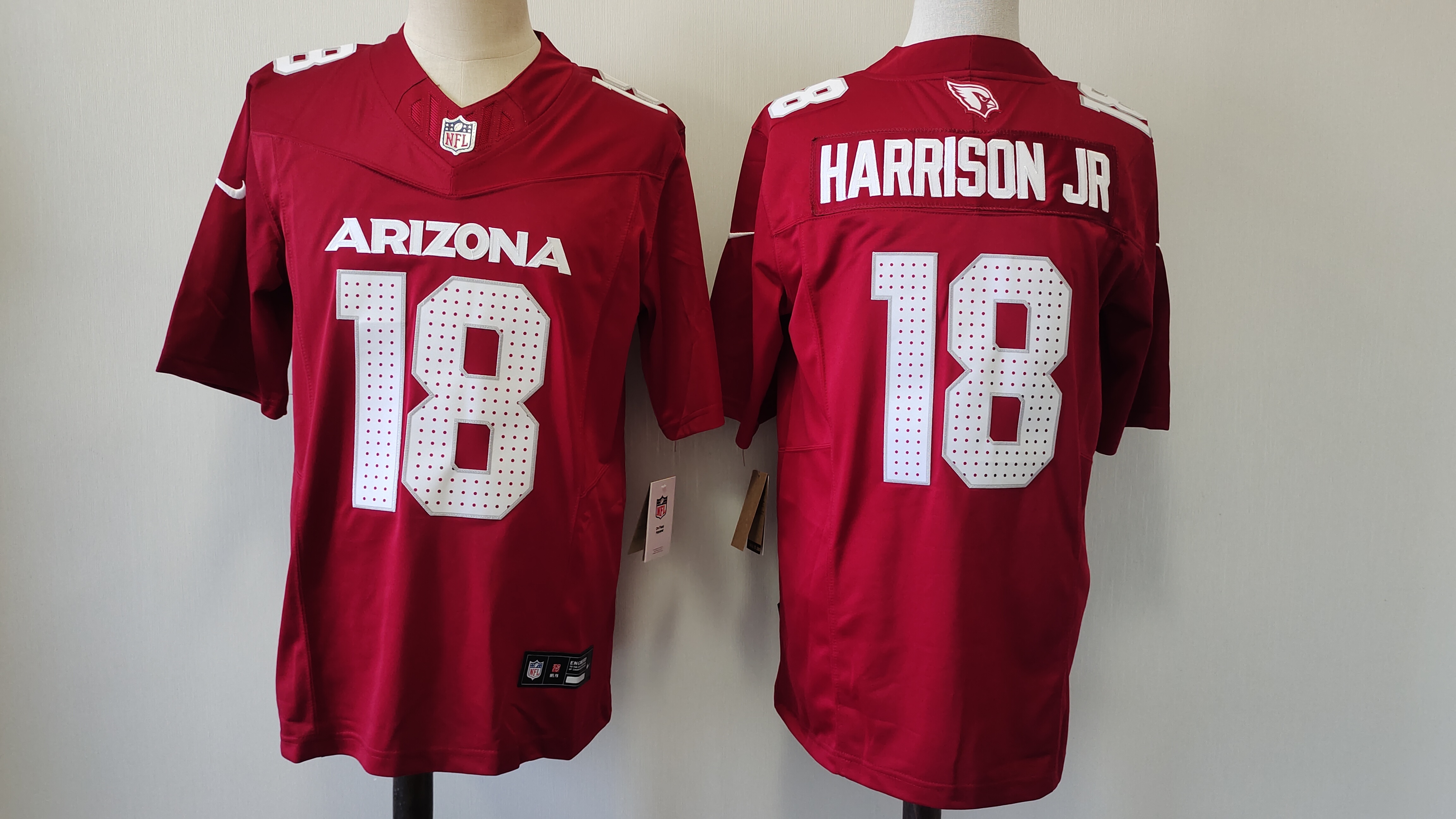 Men's Arizona Cardinals Marvin Harrison Jr. #18 Cardinal Player Game Jersey