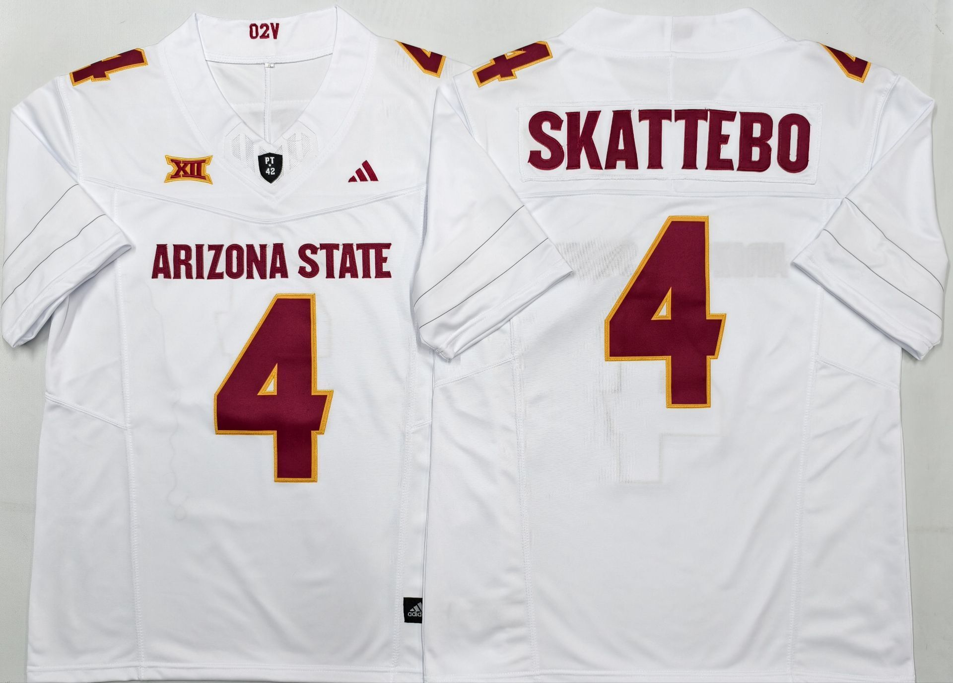 Men's Arizona State Sun Devils Cameron Skattebo #4 White Player Jersey