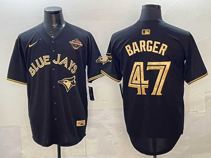 Men's Toronto Blue Jays Addison Barger #47 Black Player Jersey
