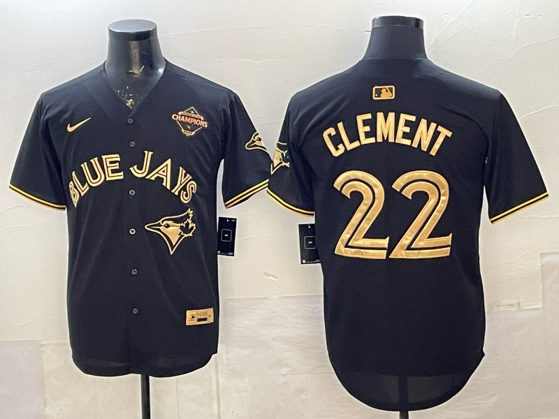 Men's Toronto Blue Jays Matt Clement #22 Black Player Jersey
