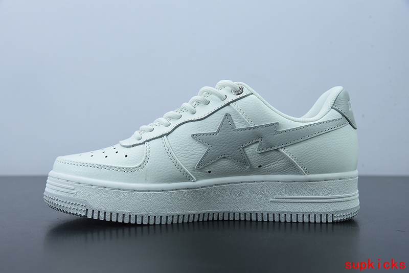 A Bathing Ape Bape Sneaker White Gray