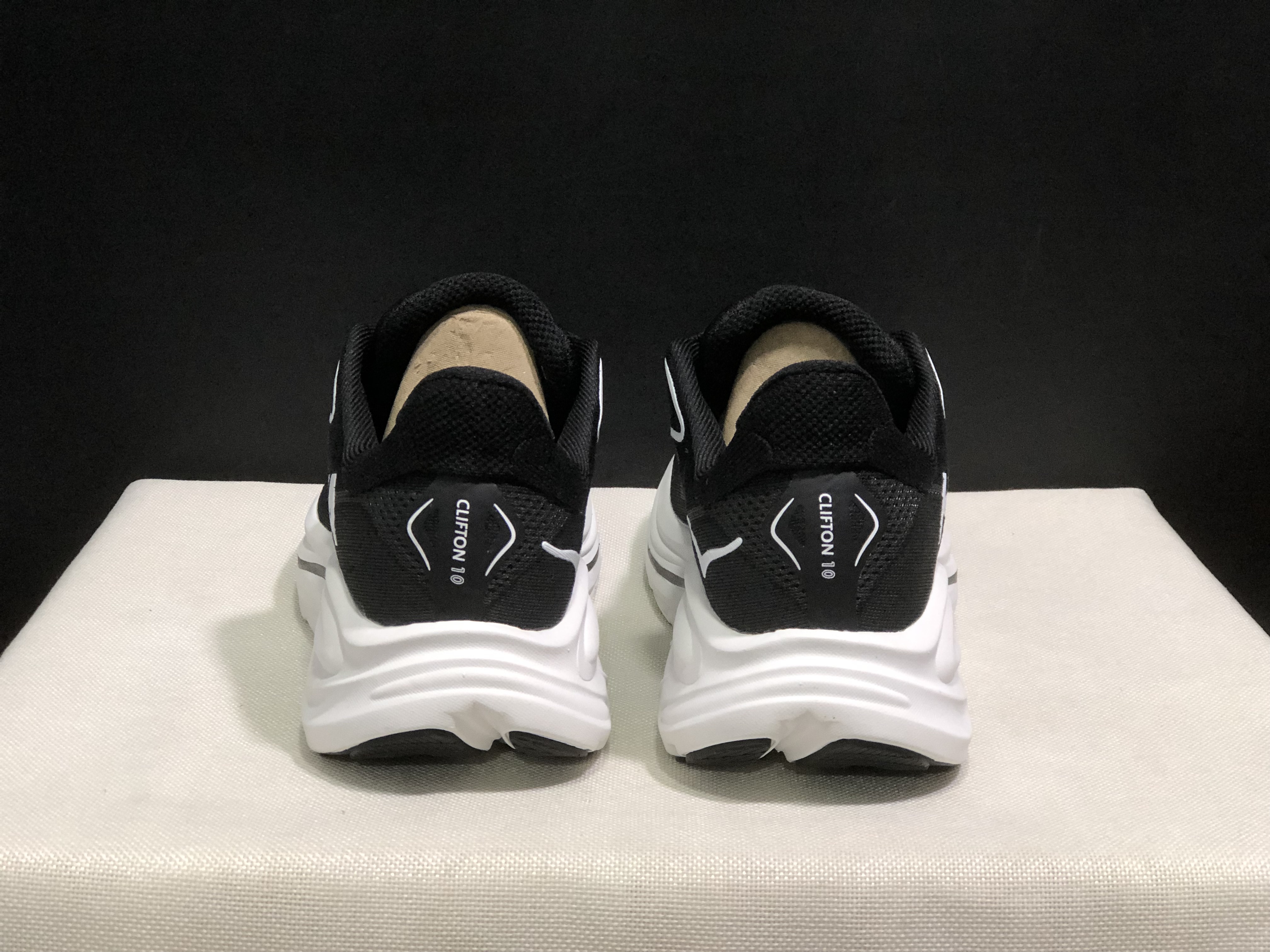 Hoka One One Clifton 10 Black/White Fashion Shoes Sneakers