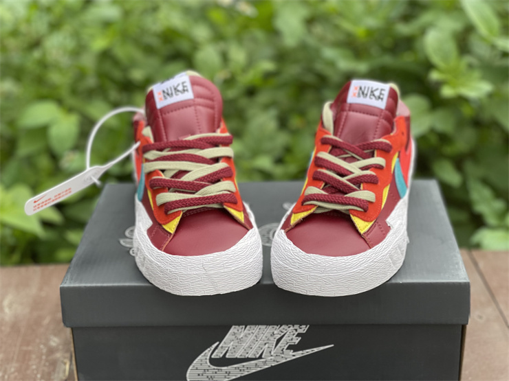 Nike Blazer Low Sacai Kaws Team Red Multicolour Sneakers