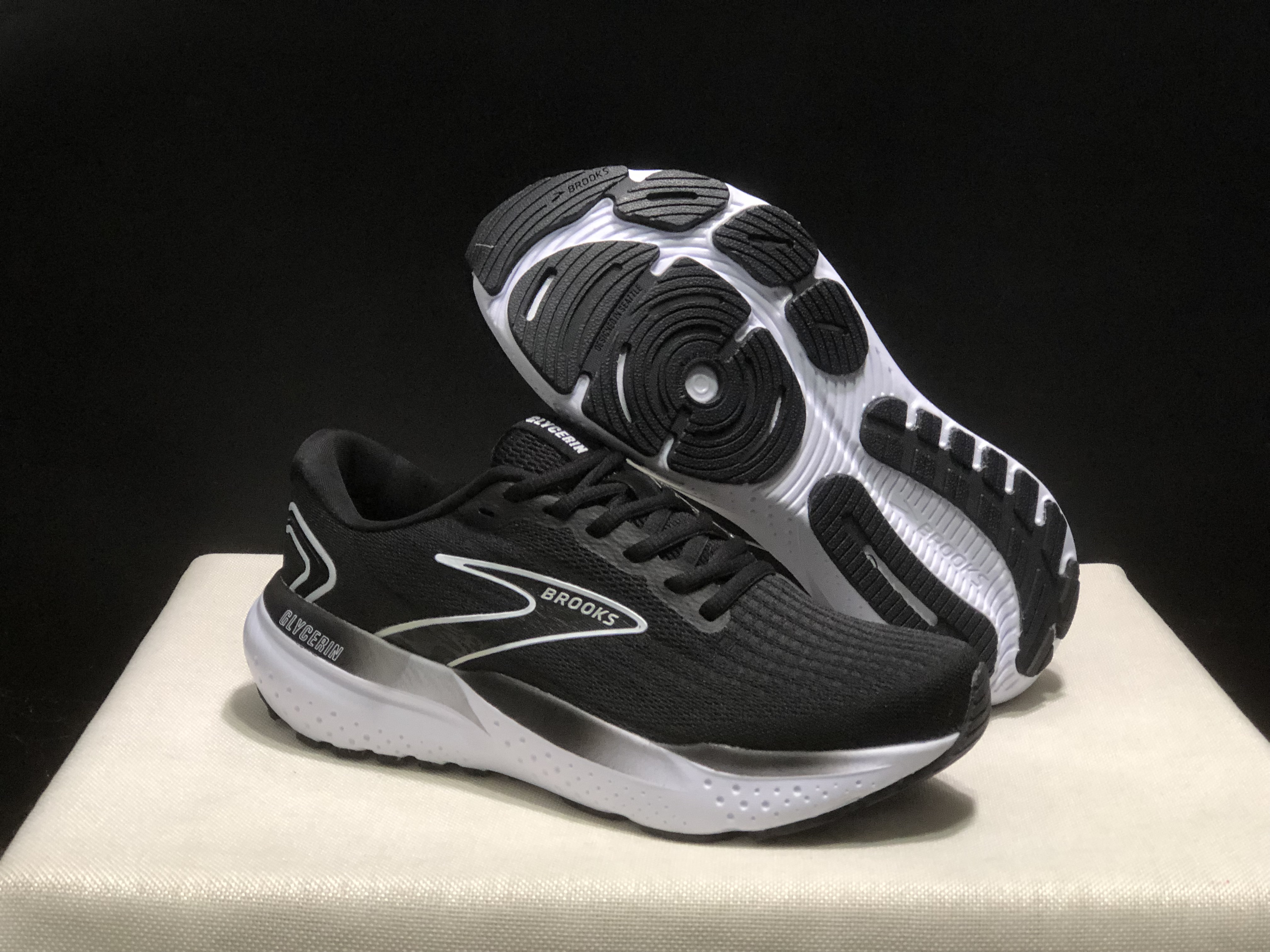 Brooks Glycerin 21 Low-top Casual Running Shoes Blue/Grey/White