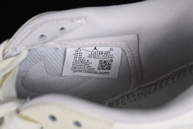 Nike Air Jordan 1 Low OG SP Travis Scott Fragment Design LV White Grey Navy Sole Sneakers