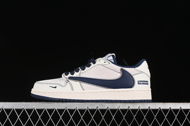 Nike Air Jordan 1 Low OG SP Travis Scott Fragment Design White Blue Sneakers