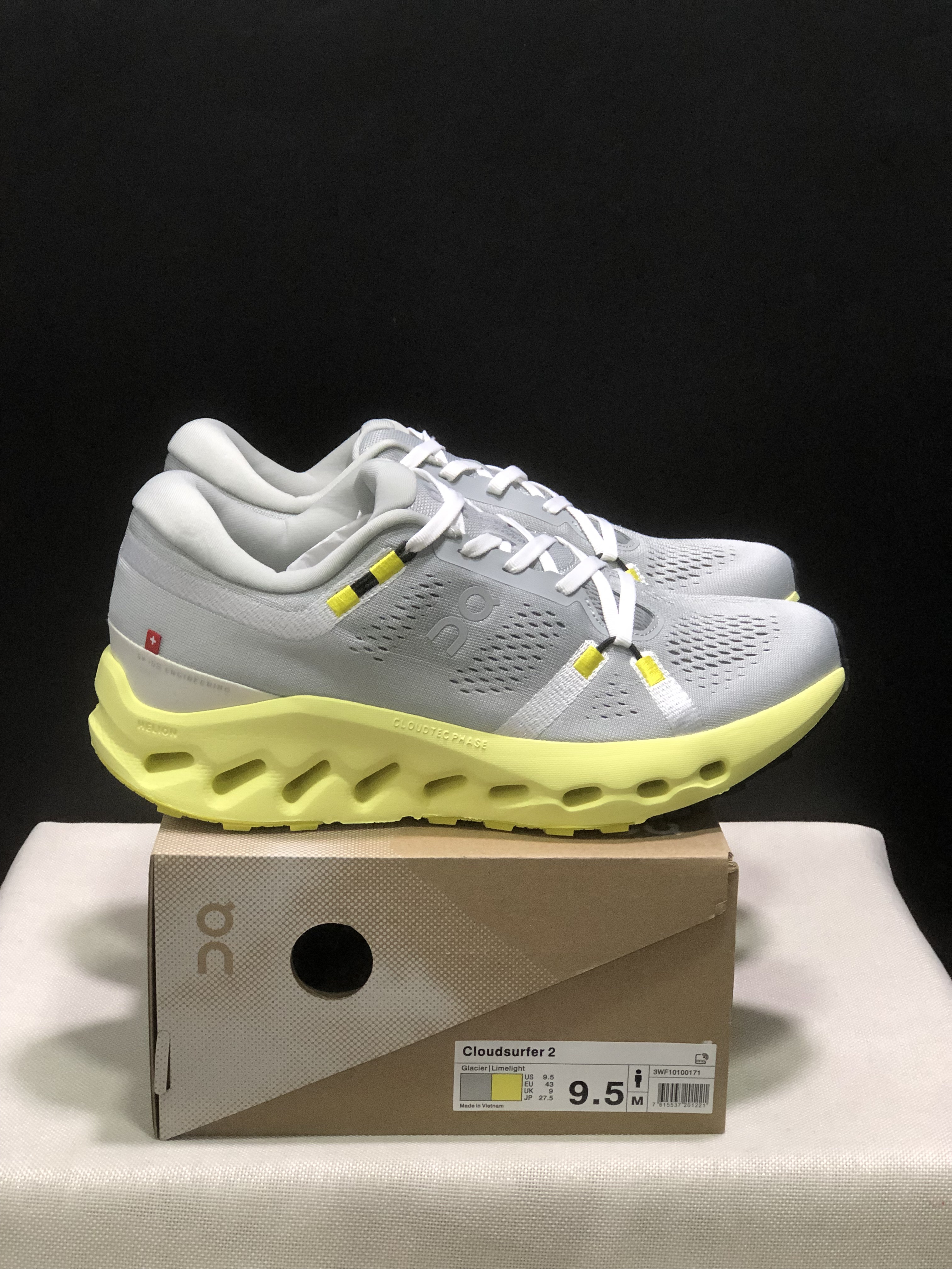On Running Cloudsurfer 2 Casual Running Shoes Glacier Grey/Yellow