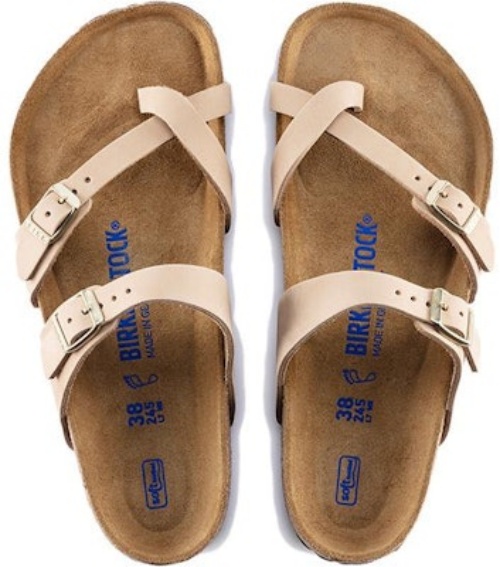 Birkenstock Mayari Soft Footbed Nubuck Leather 1022223 Sandcastle Sandals