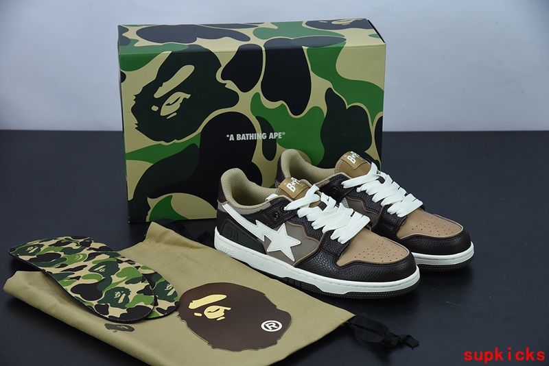 A Bathing Ape Bape Sta Low Black Brown