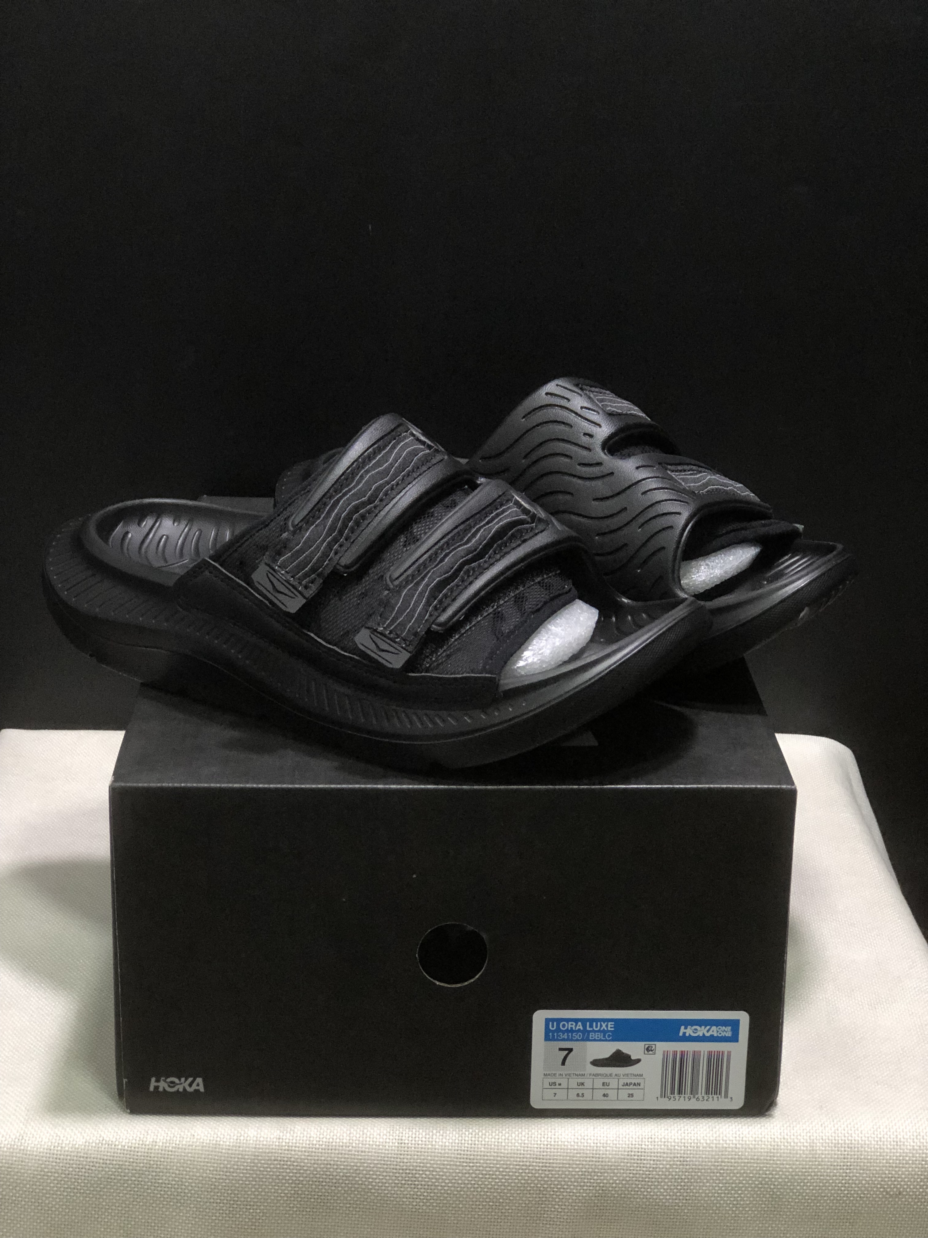 Wtaps x Hoka One One Ora Luxe Comfortable Black Sandals