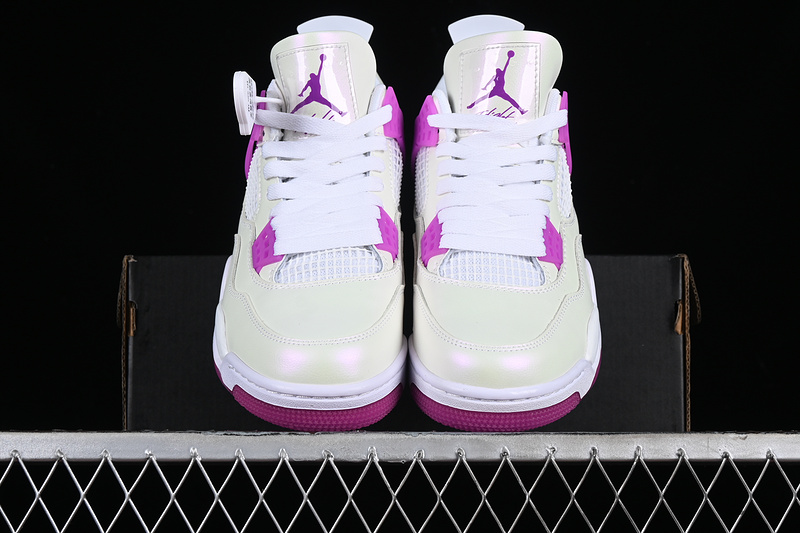 Nike Air Jordan 4 Retro Hyper Violet White Sneakers