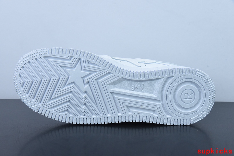 A Bathing Ape Bape Sta Low White SN Embroidery