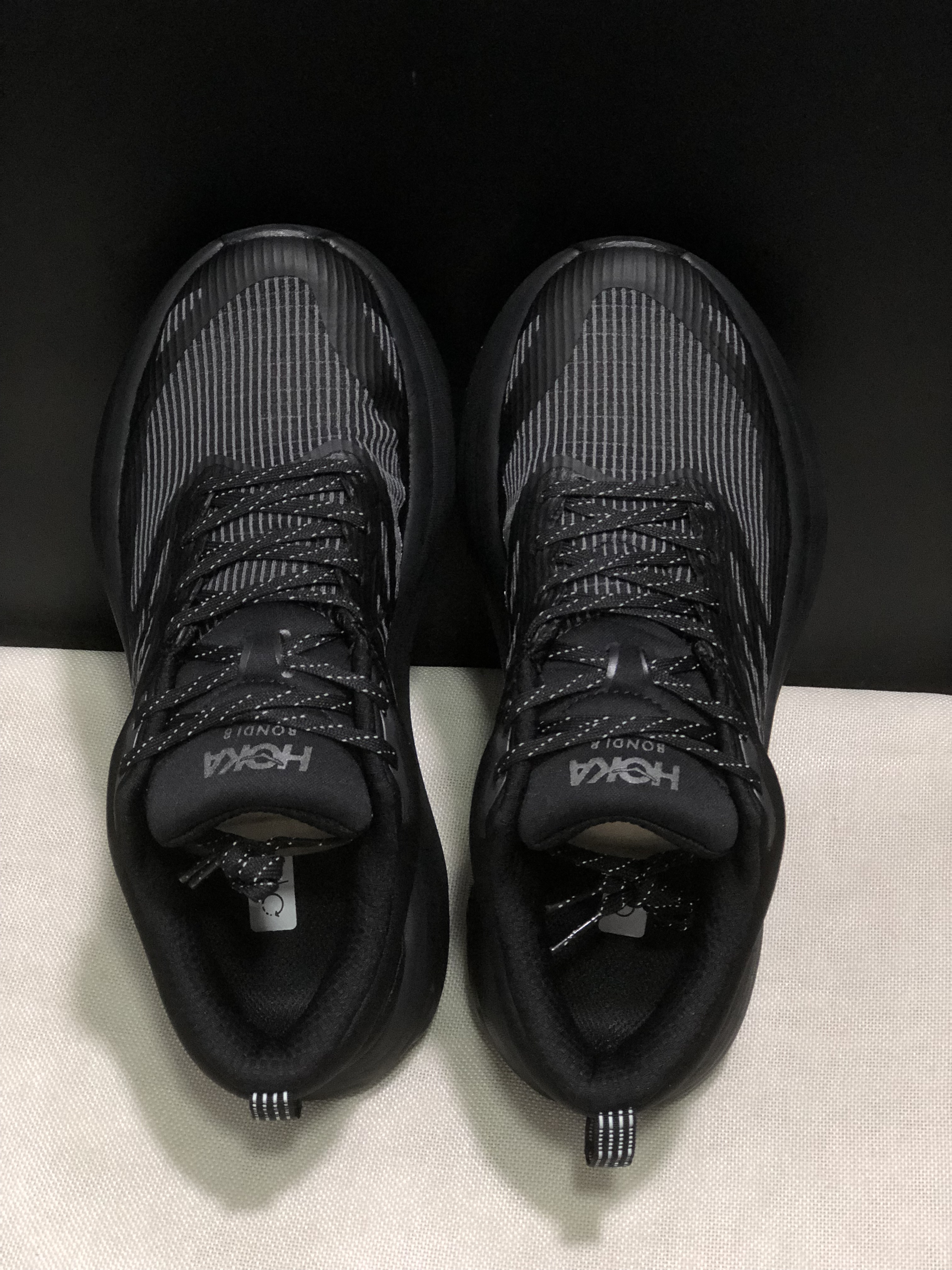 Hoka One One Bondi 8 Breathable Low-top Running Shoes Sneakers Black