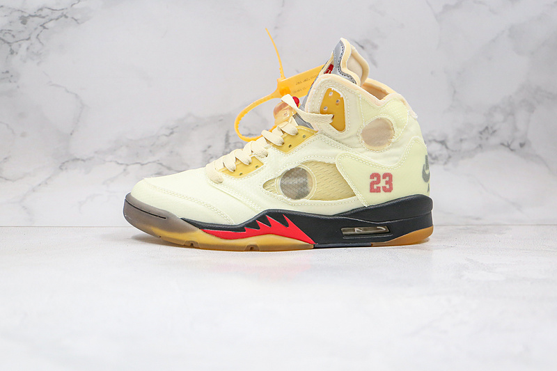Nike Air Jordan 5 Retro Off-White Mid Sail Sneakers