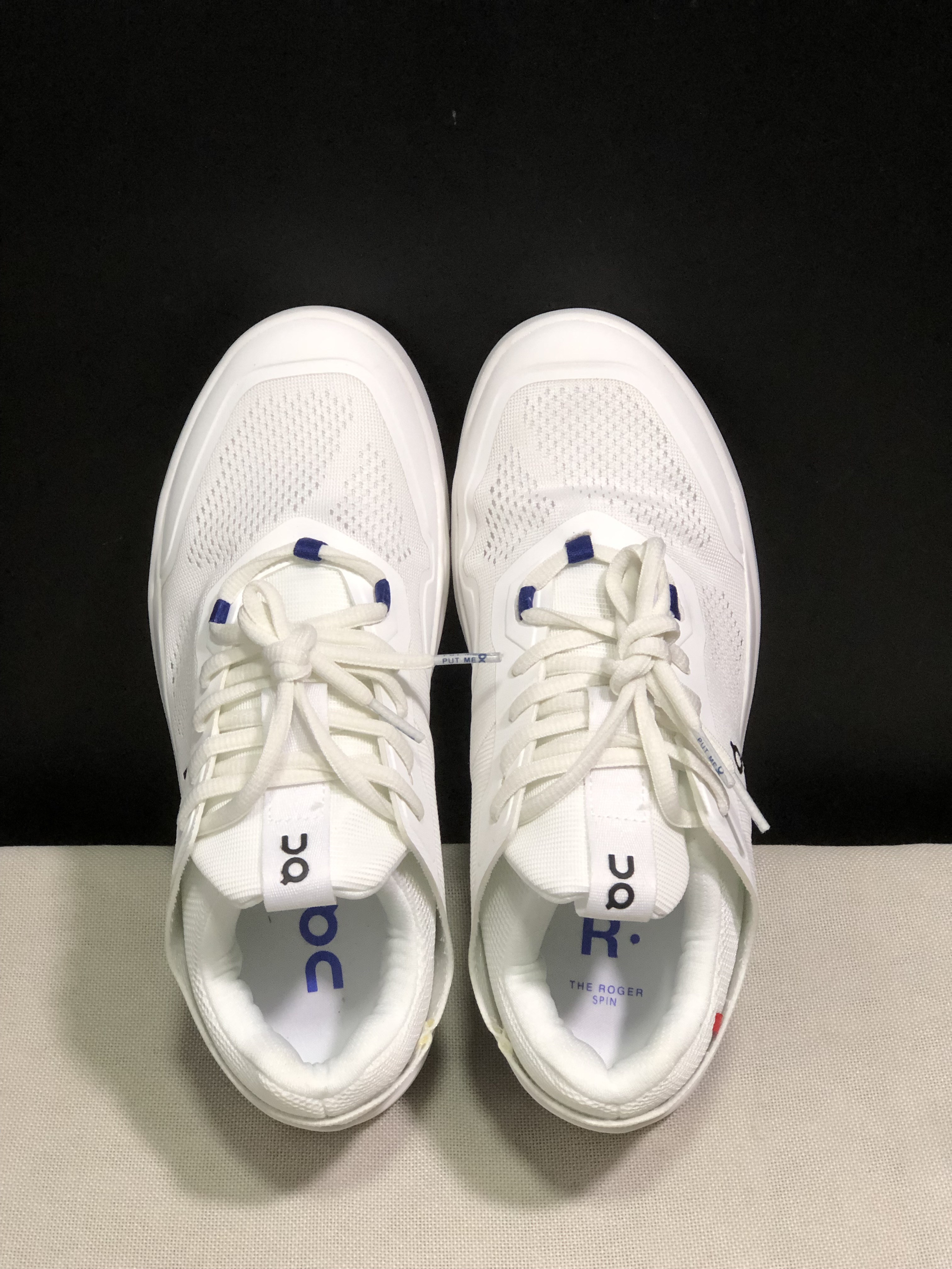 On Running The Roger Spin Breathable Mesh Sneakers White/Indigo
