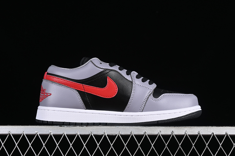 Nike Air Jordan 1 Low Red Grey Black Sneakers