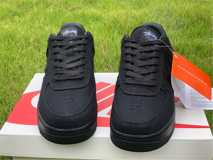 Nike Air Force 1 Low x Stussy 2020 Triple Black Sneakers