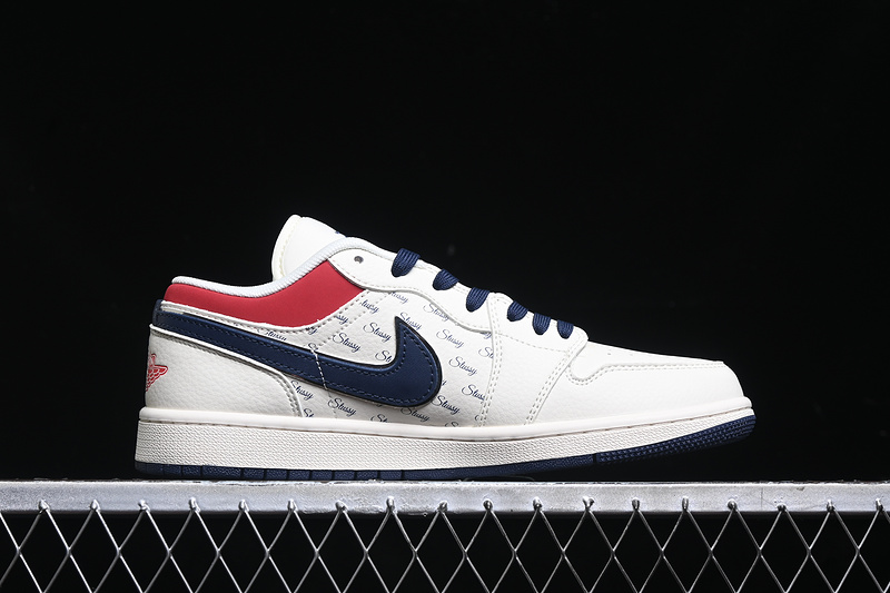 Nike Air Jordan 1 Low Red Blue White Sneakers