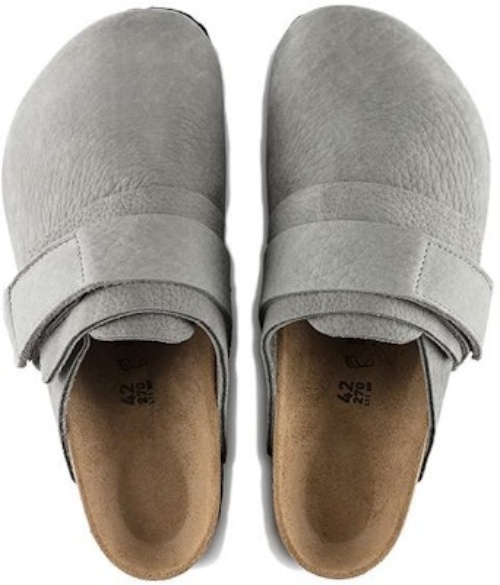 Birkenstock Boston 1020721 Clog Narrow Whale Grey Suede Covered-Toe Slippers