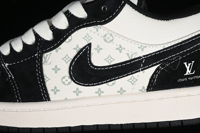 Nike Air Jordan 1 Low Louis Vuitton White Black Sneakers