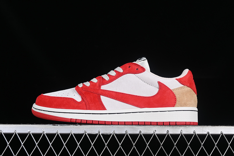 Travis Scott Nike Air Jordan 1 Low OG Red White Sneakers