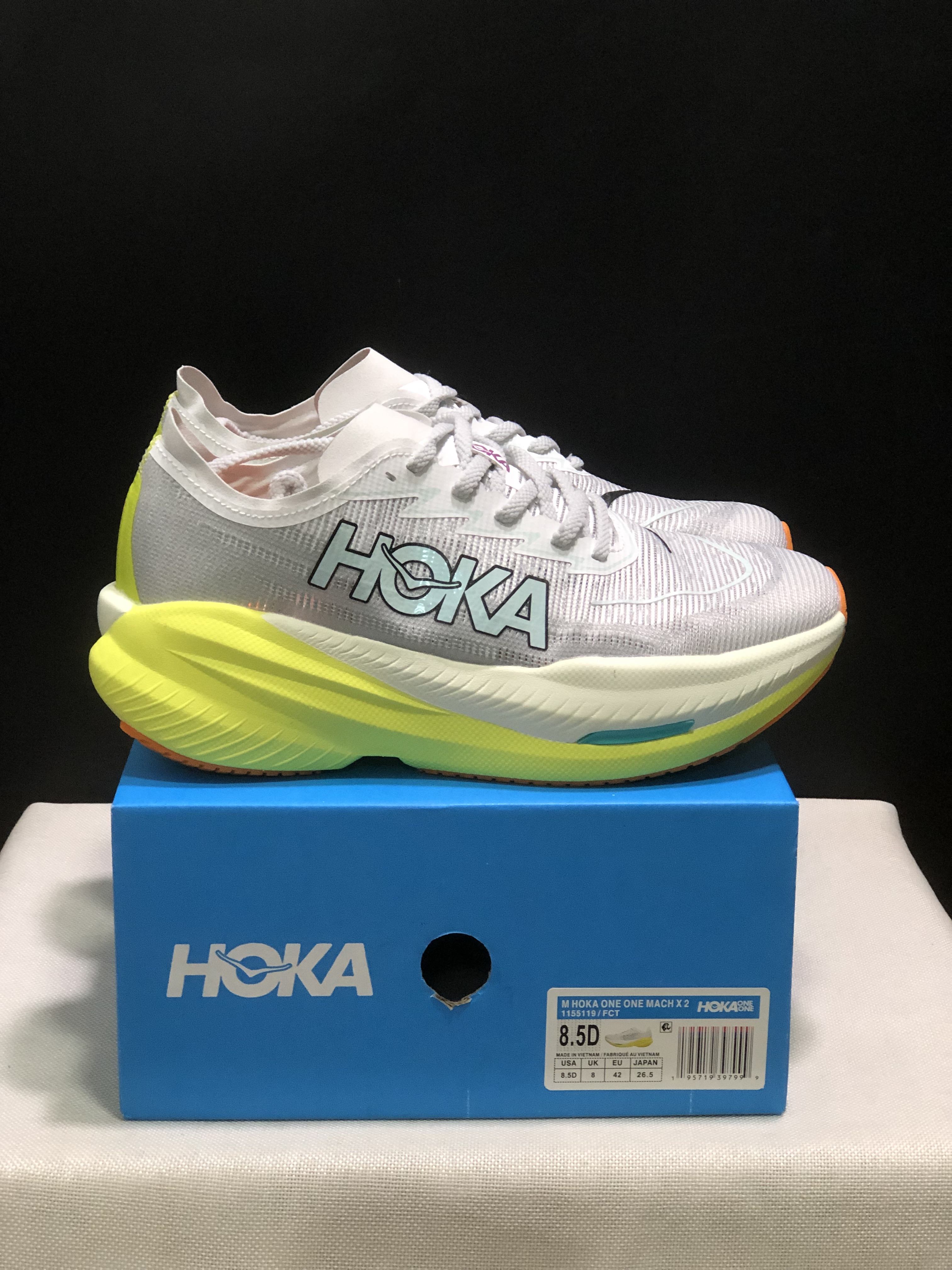 Hoka One One Mach X 2 Low-top Running Shoes Sneakers White/Gold