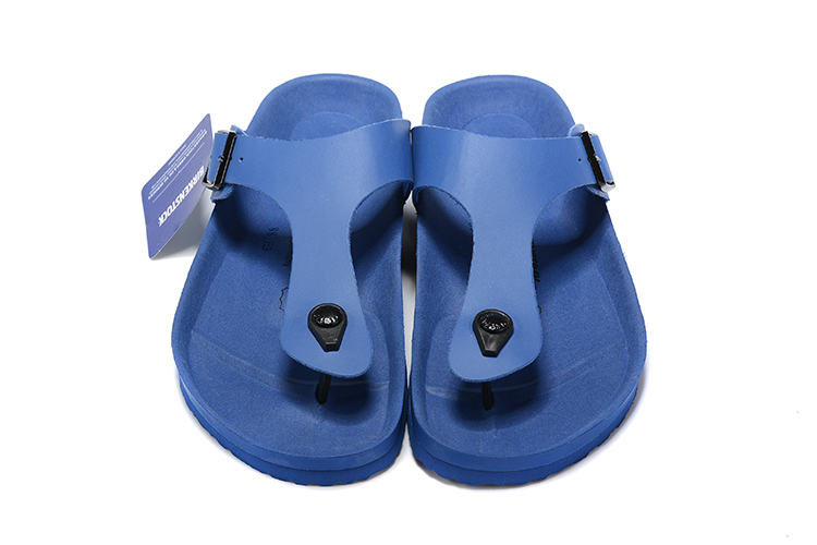 Birkenstock Navy Matte Leather Casual Flip Flops