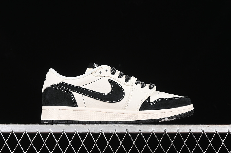 Nike Air Jordan 1 Low OG SP Travis Scott Fragment Design BAPE White Black Sneakers