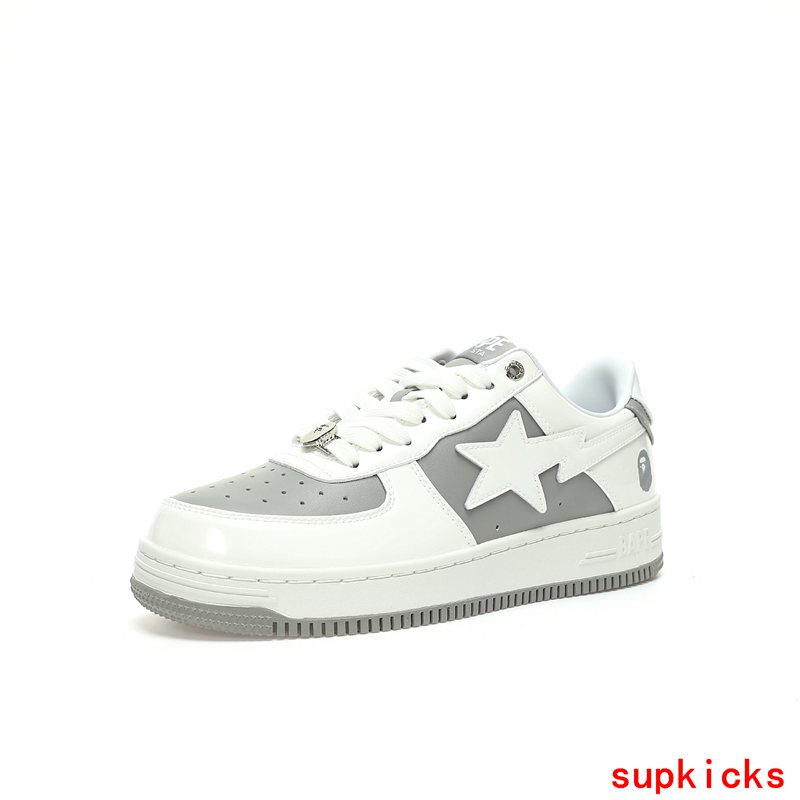 A Bathing Ape Bape Sta Sk8 Low White Gray